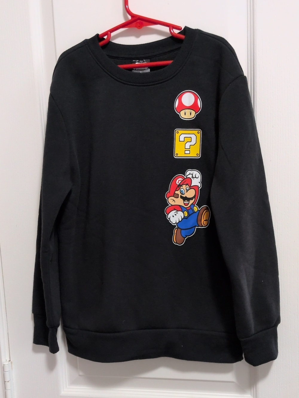 Super Mario Boy's Charcoal Gray Sweatshirt